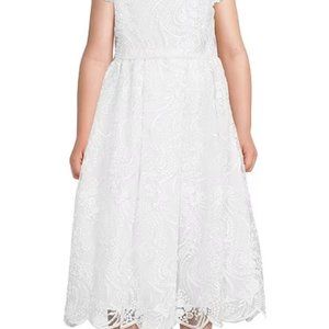 Sweet Kids Big Girls sz 16 Sequin-Embellished Floral-Lace Fit-And-Flare Dress